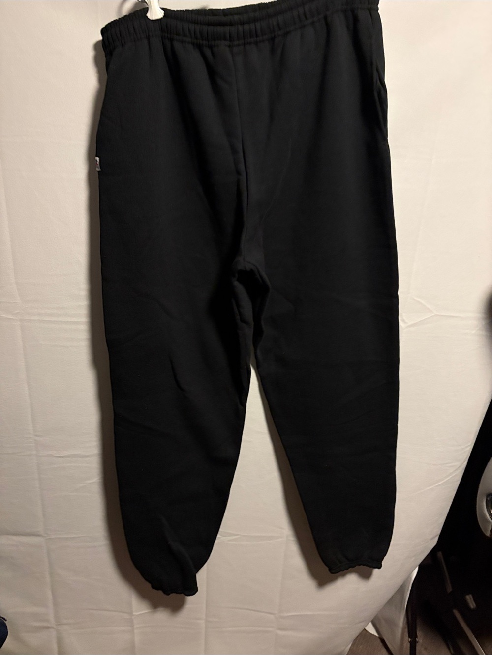 Russell Athletic Black Men's Sweat Joggers with Elastic Cuffs